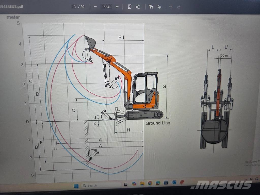 Hitachi ZX 33 U-6, 2023, quick coupler+3 new buckets Minibagger < 7t