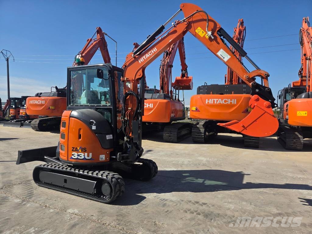 Hitachi ZX 33 U-6, 2023, quick coupler+3 new buckets Minibagger < 7t