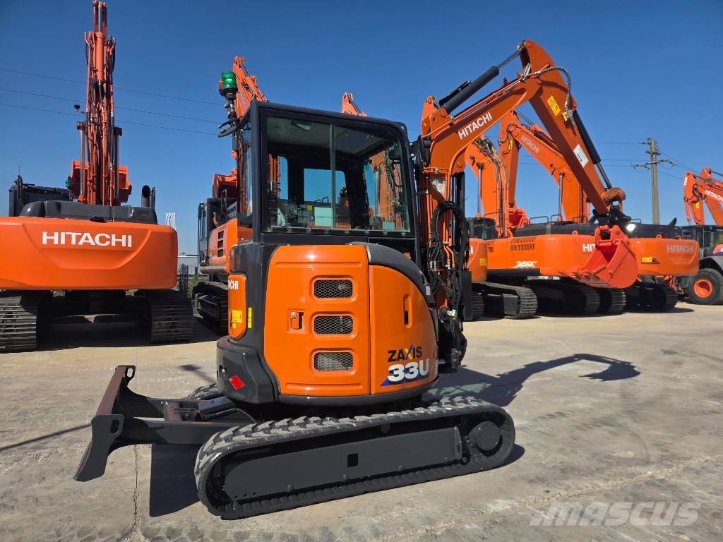 Hitachi ZX 33 U-6, 2023, quick coupler+3 new buckets Minibagger < 7t