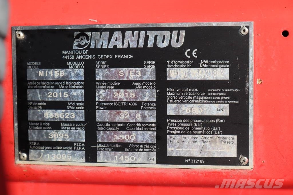 Manitou MI15D 1500 kg Dīzeļa autoiekrāvēji