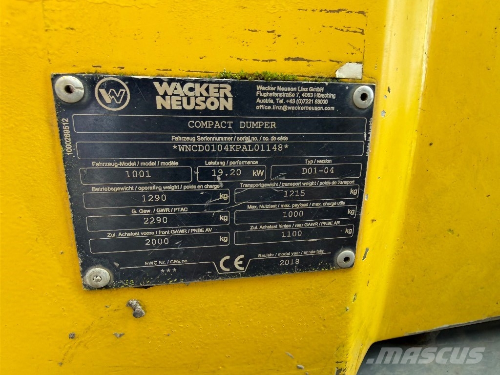 Wacker Neuson 1001 Mini dumper