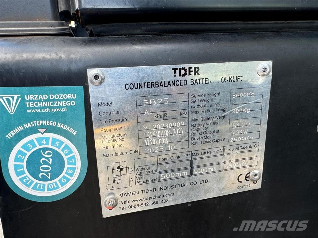  [div] TIDER FB25 // Lithium ion battery El gaffeltrucks