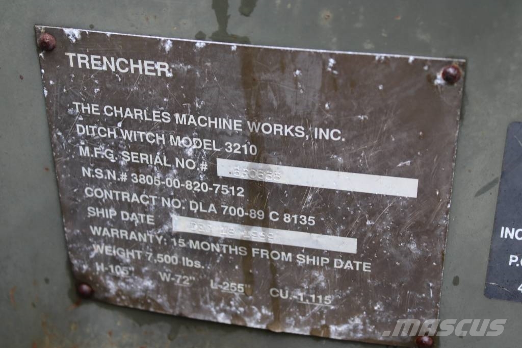 Ditch Witch 3210 Freze za kopanje jarkov Trenčerji