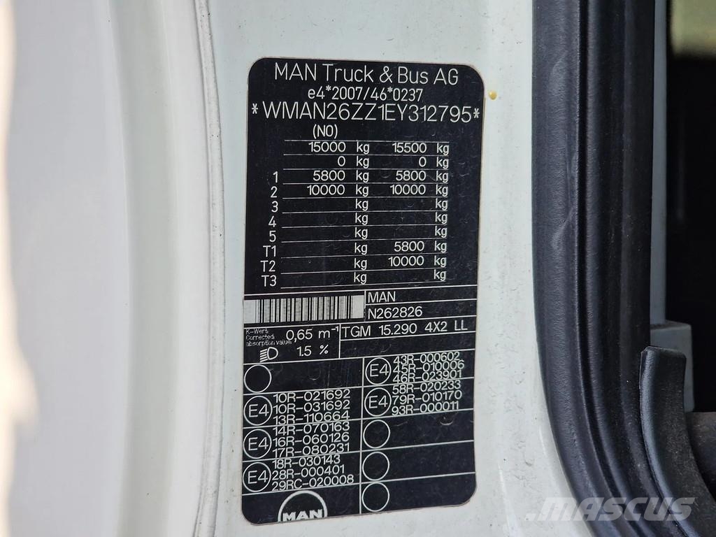 MAN TGM 15.290 - 4x2 - full air - loadlift - euro 6 - ボックスボディー、ウイング、箱車