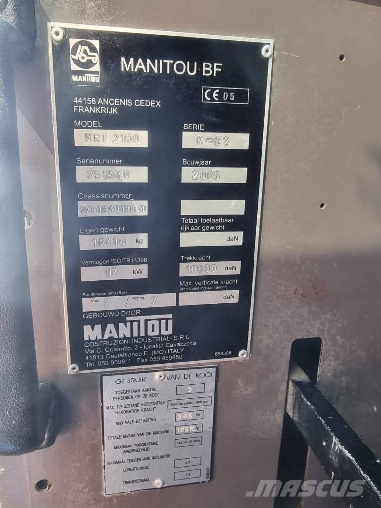 Manitou MRT 2150 Verreikers