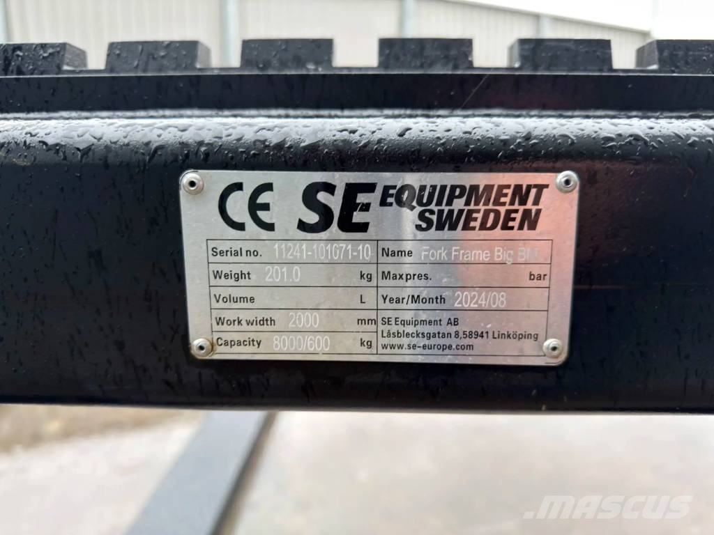 Volvo ISO / Lundberg 938M - Bord 2000mm Паллетные вилы для фронтальных погрузчиков