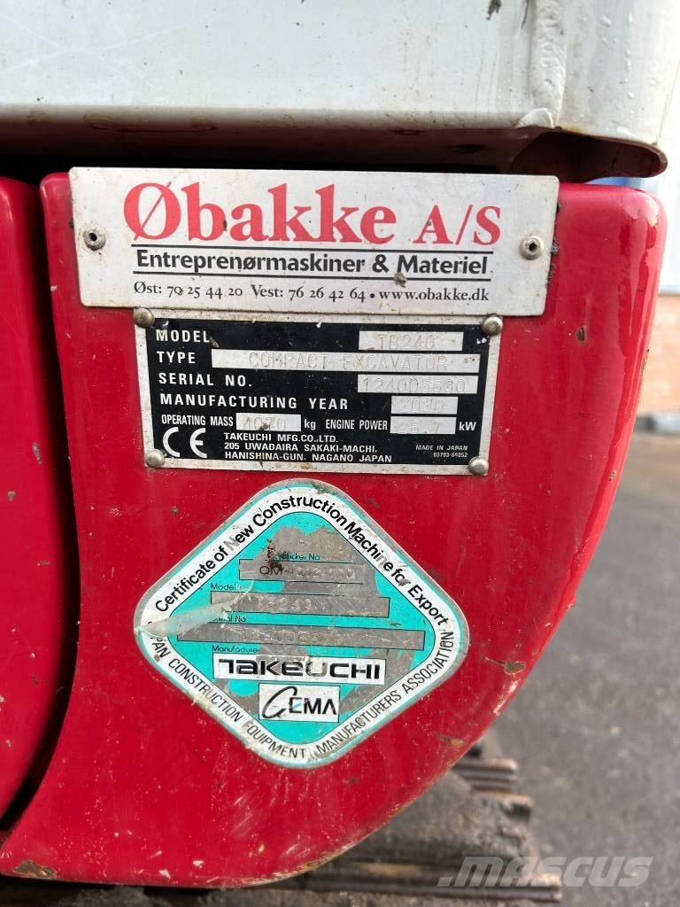 Takeuchi TB 240 Εκσκαφάκι (διαβολάκι) < 7t