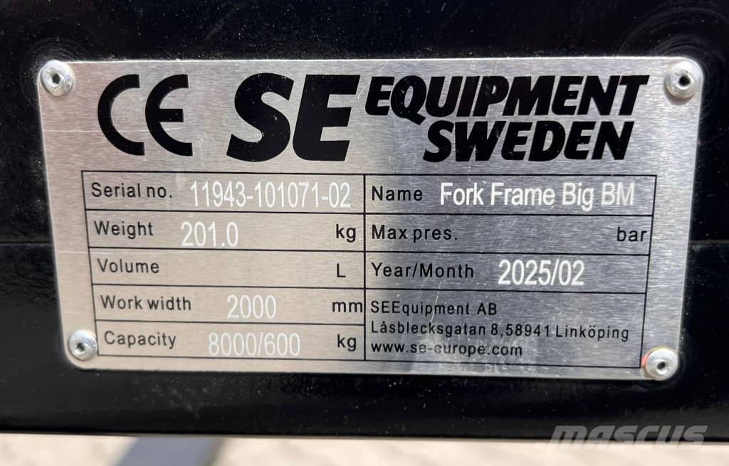 SE Equipment Volvo Palletframe - Palletforks- Palletengabeln Fourche