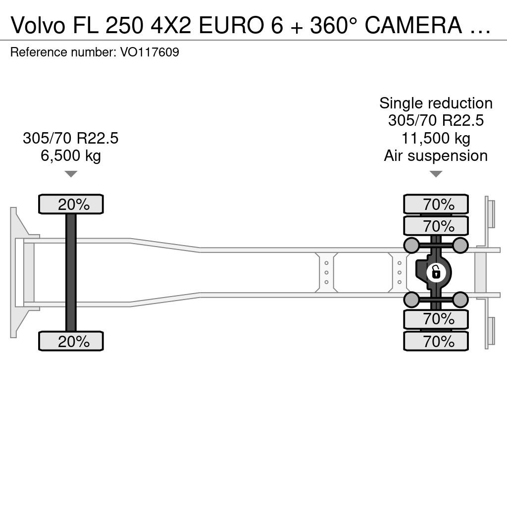 Volvo FL 250 4X2 EURO 6 + 360° CAMERA + DHOLLANDIA LIFT Camiones con caja de remolque
