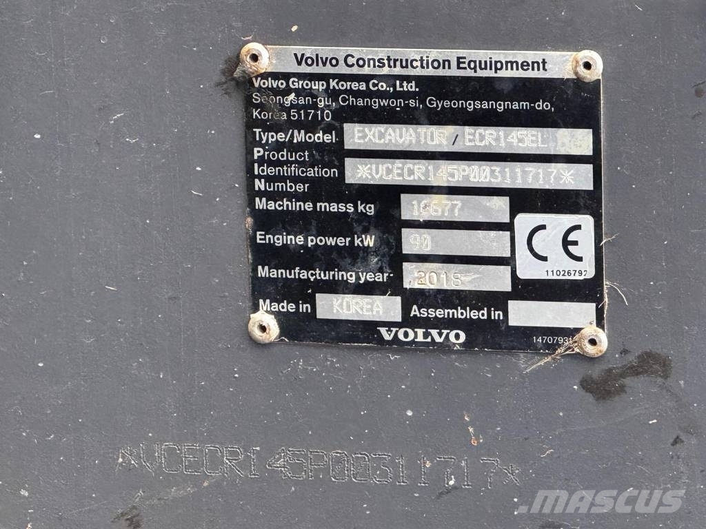 Volvo ECR145EL Гусеничні екскаватори