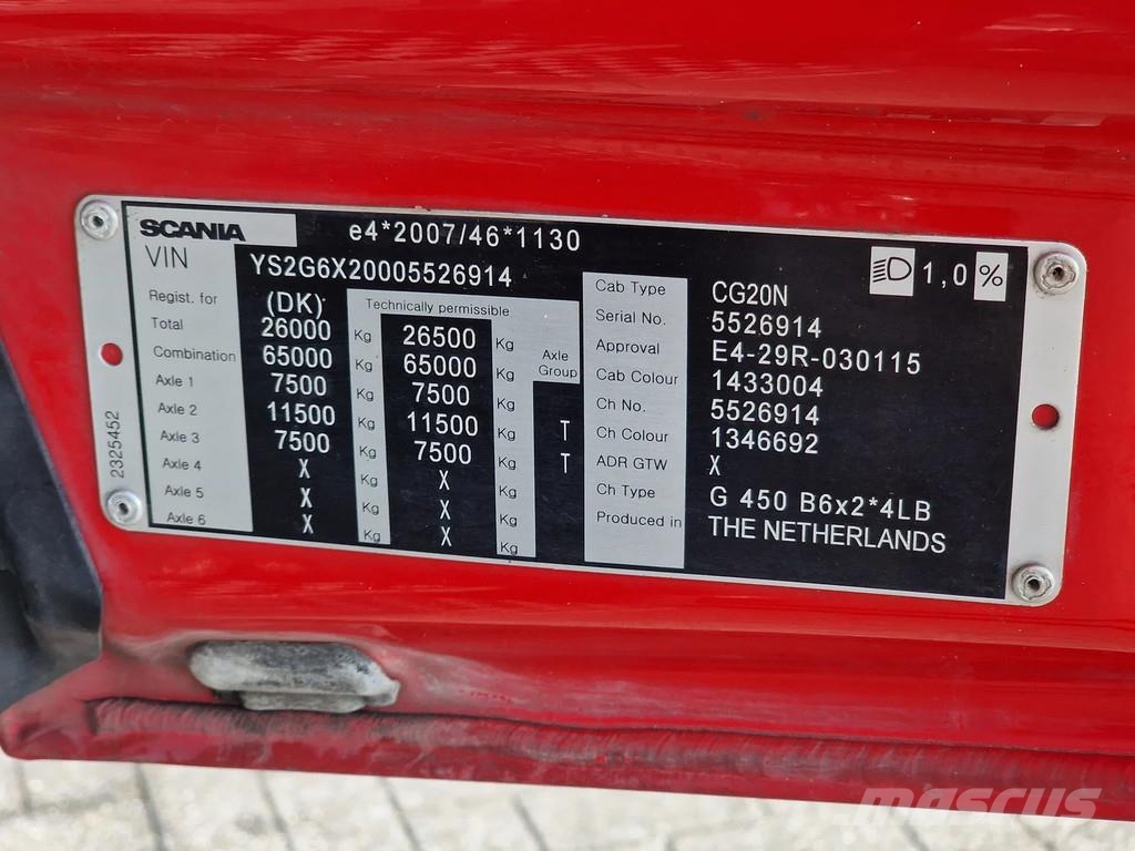 Scania G 6x2*4 BDF - Retarder - Loadlift - Full air - Ste Motrici scarrabili