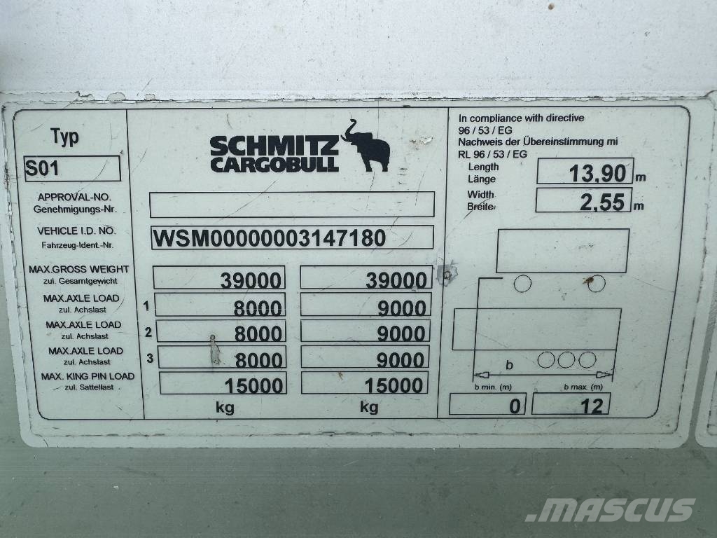 Schmitz S 01 Брезентови полуремаркета