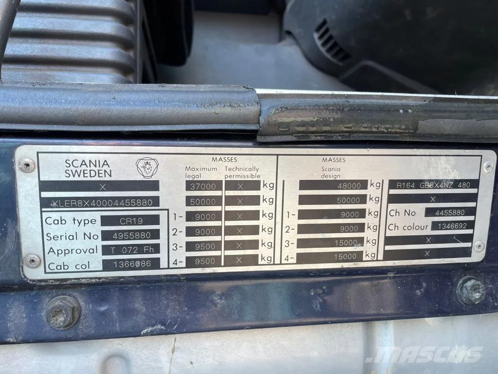 Scania R164-480 V8 Multi Lift 8x4 Full Steel Suspension M Vinçli kamyonlar