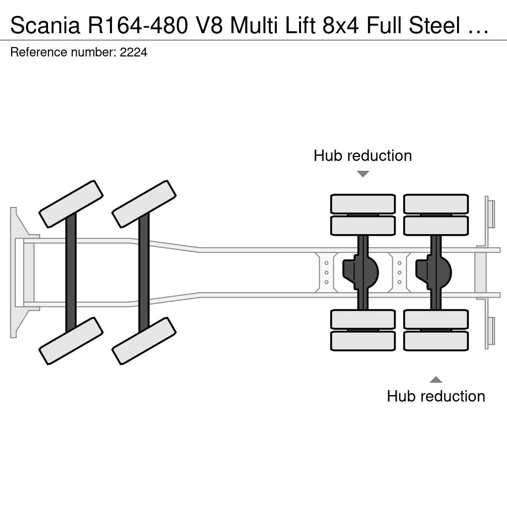 Scania R164-480 V8 Multi Lift 8x4 Full Steel Suspension M Vinçli kamyonlar