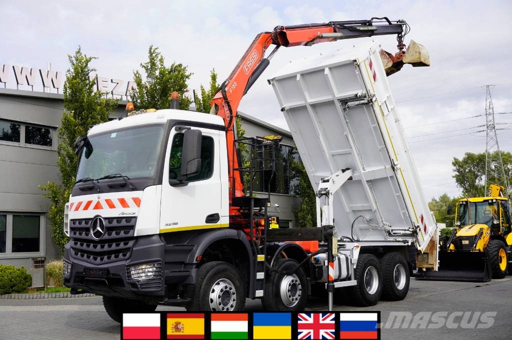 Mercedes-Benz Arocs 3236 8×4 / 90 tho. km / Fassi F155A.0.22 Wywrotki