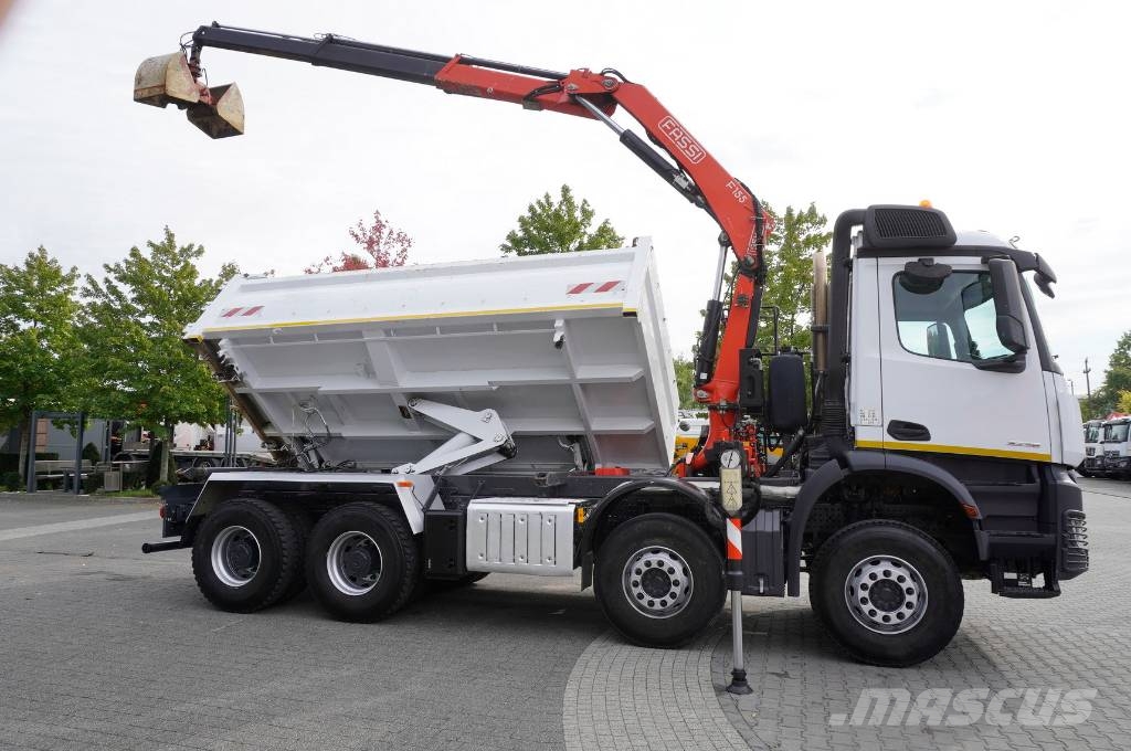 Mercedes-Benz Arocs 3236 8×4 / 90 tho. km / Fassi F155A.0.22 Wywrotki