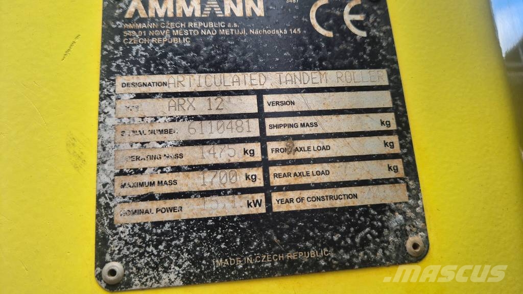 Ammann ARX12 - 2018 YEAR - 735 WORKING HOURS مداحل ثنائية الاسطوانة