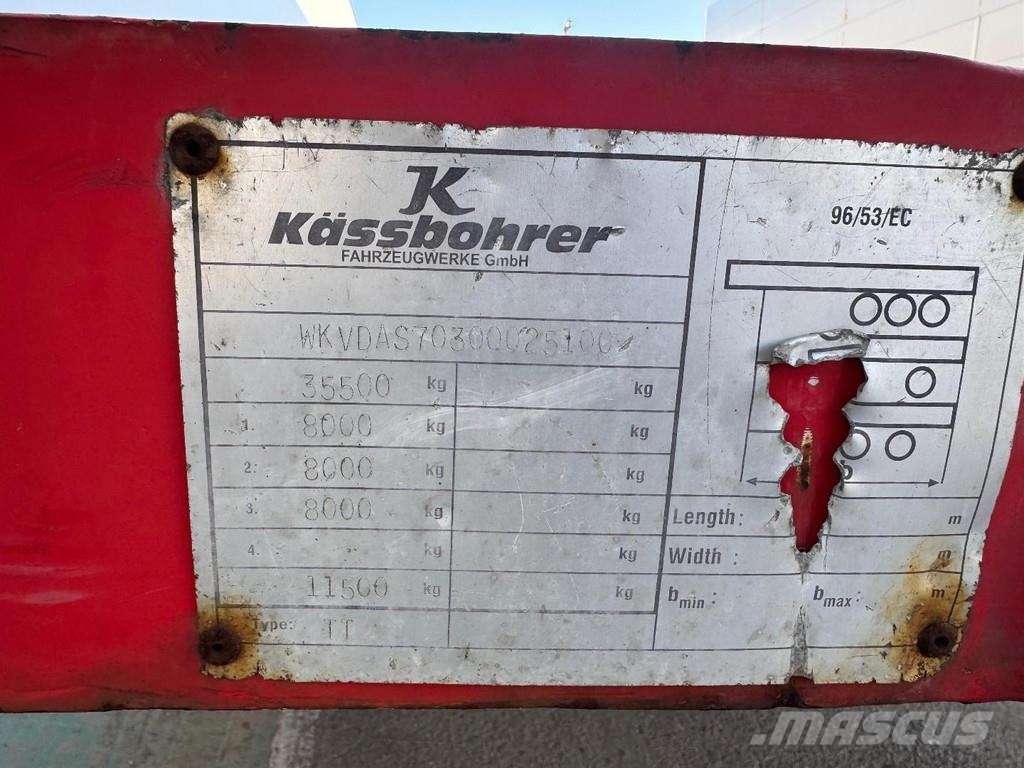 Kässbohrer 3 AXLE BPW TRUCKTRANSPORTER Autotreileri