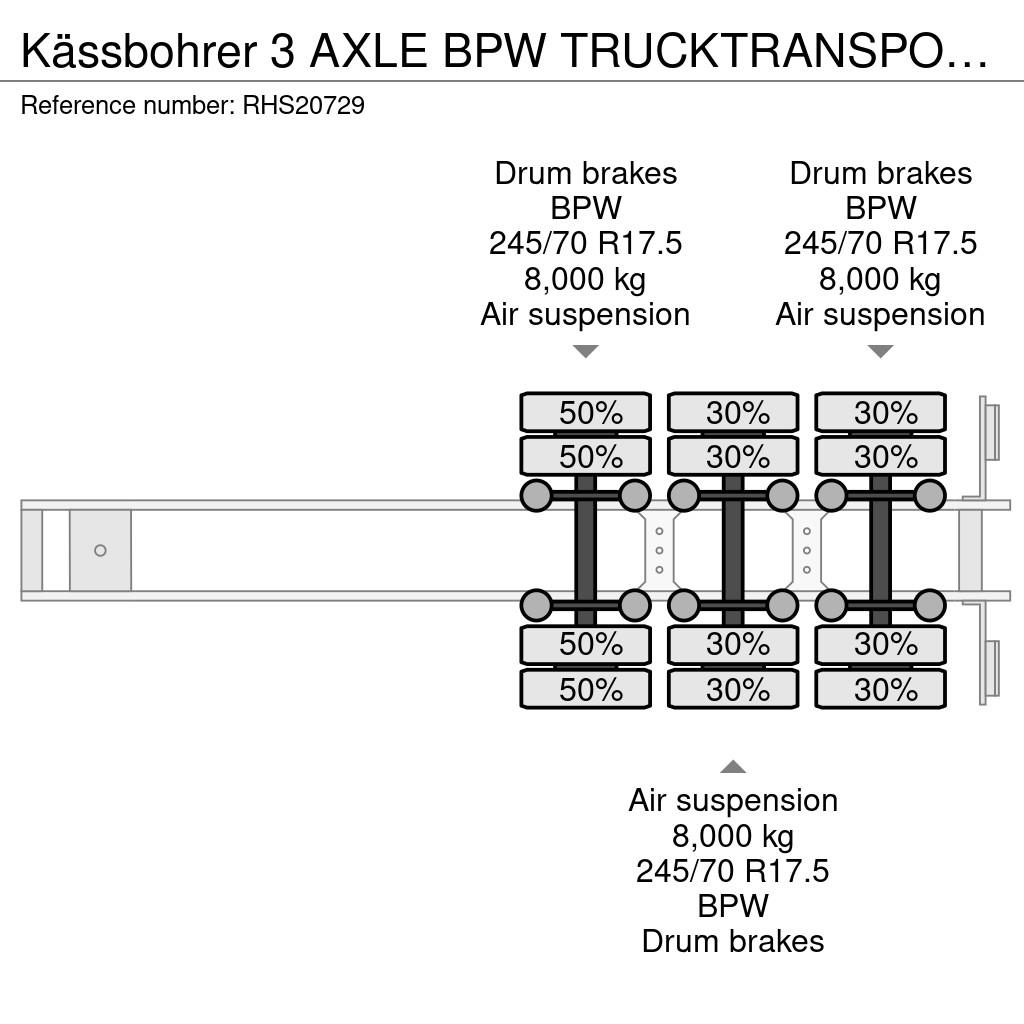 Kässbohrer 3 AXLE BPW TRUCKTRANSPORTER Autotreileri