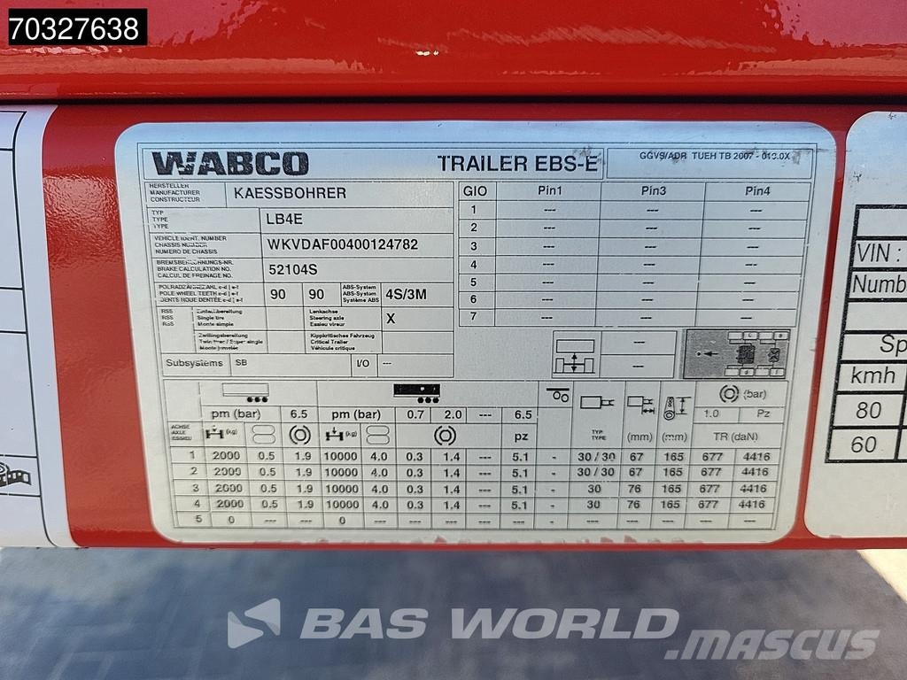Kässbohrer LB4E Mega Extendable - 690cm 2xSteering Axle Drum Low loader-semi-trailers
