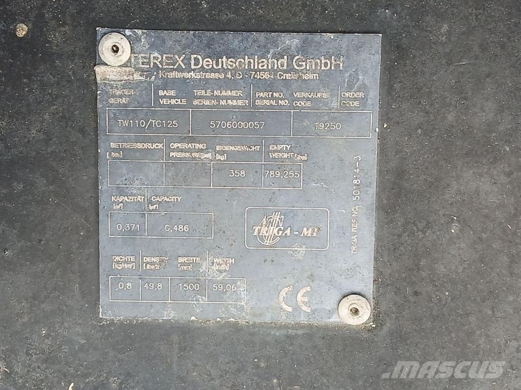 Terex TW110/TC125-5706000057-Bucket/Tieflöffel/Graafbak Kašike / Korpe