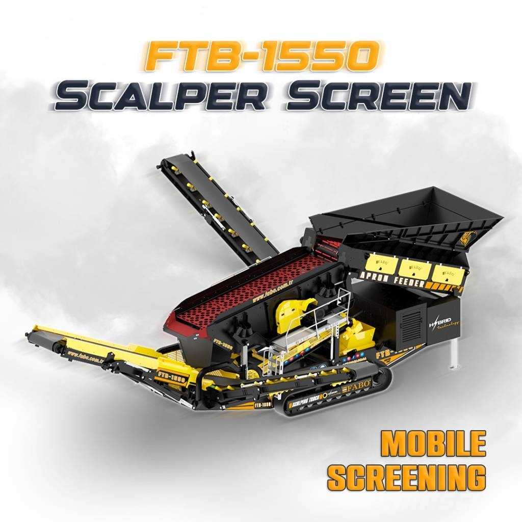 Fabo FTB 15-50 SCALPEUR MOBILE AVEC APRON FEEDER Mobiele zeefinstallaties