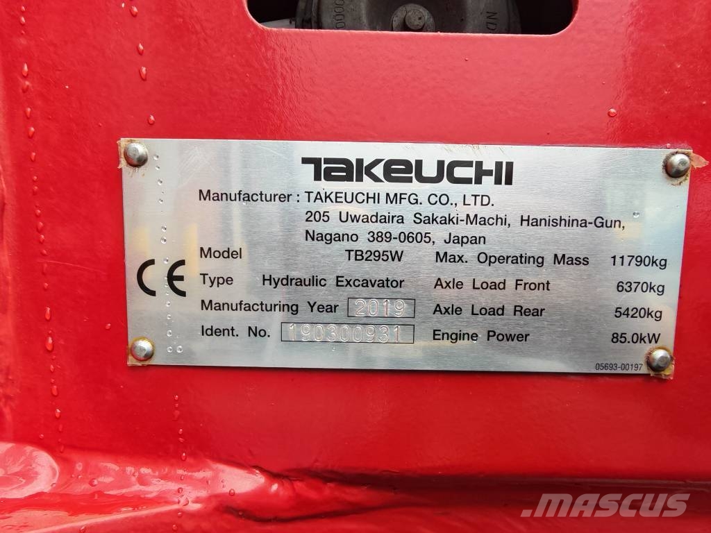 Takeuchi TB 295 W Bagri na kolesih
