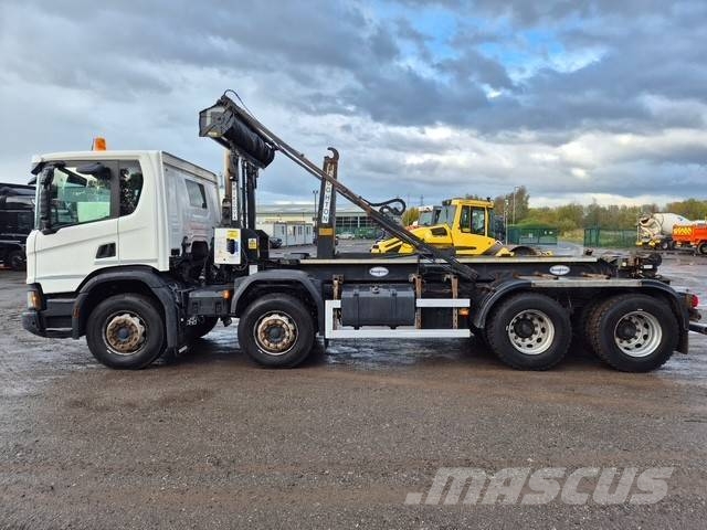 Scania P410 XT 훅 리프트 트럭
