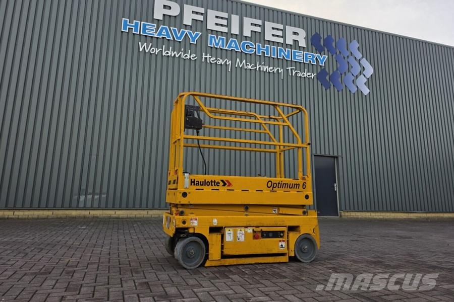 Haulotte Optimum 6 As-Is, Electric, 6.35m Working Height, 2 Scissor lifts