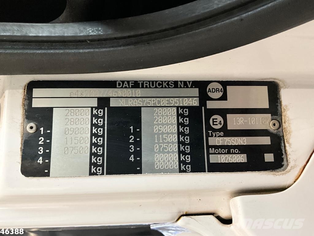 DAF FAN 75 CF 250 Hiab 14 Tonmeter laadkraan Camiones bañeras basculantes o volquetes