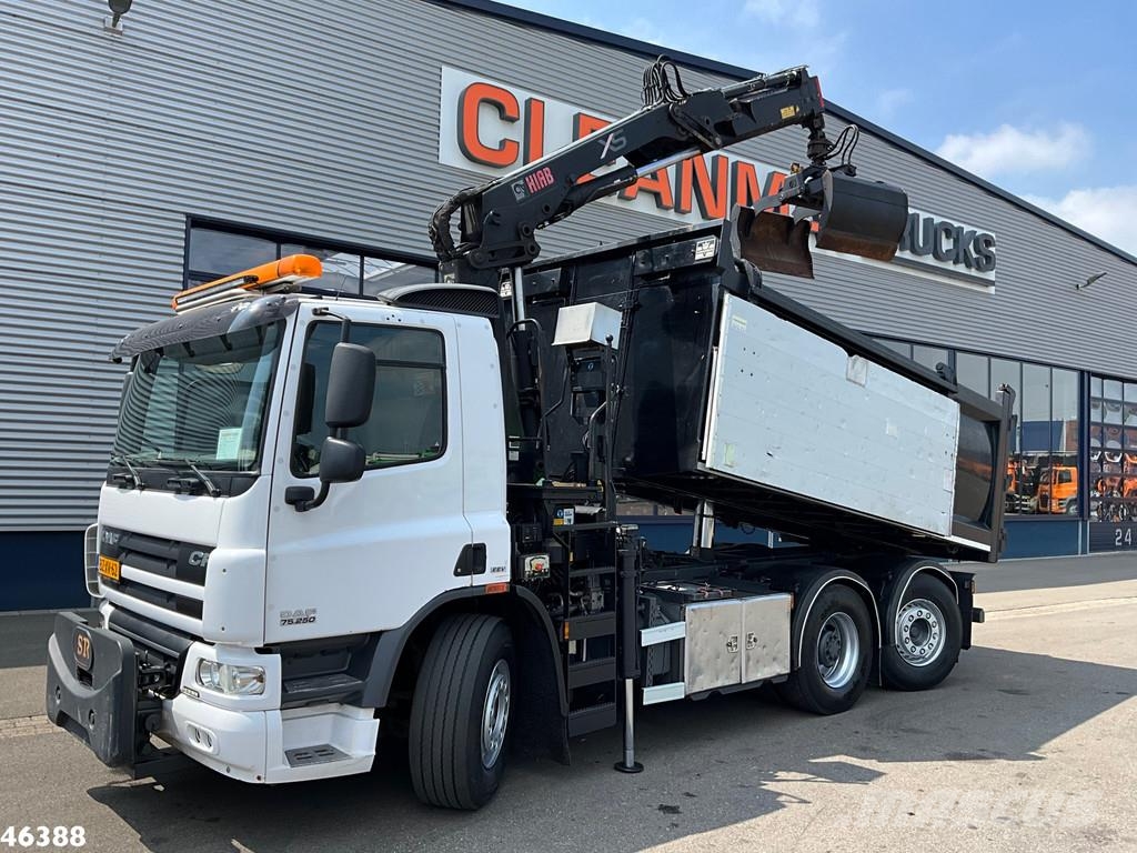 DAF FAN 75 CF 250 Hiab 14 Tonmeter laadkraan Camiones bañeras basculantes o volquetes