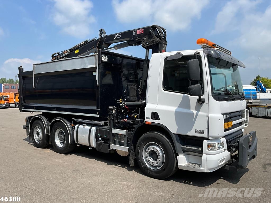 DAF FAN 75 CF 250 Hiab 14 Tonmeter laadkraan Camiones bañeras basculantes o volquetes