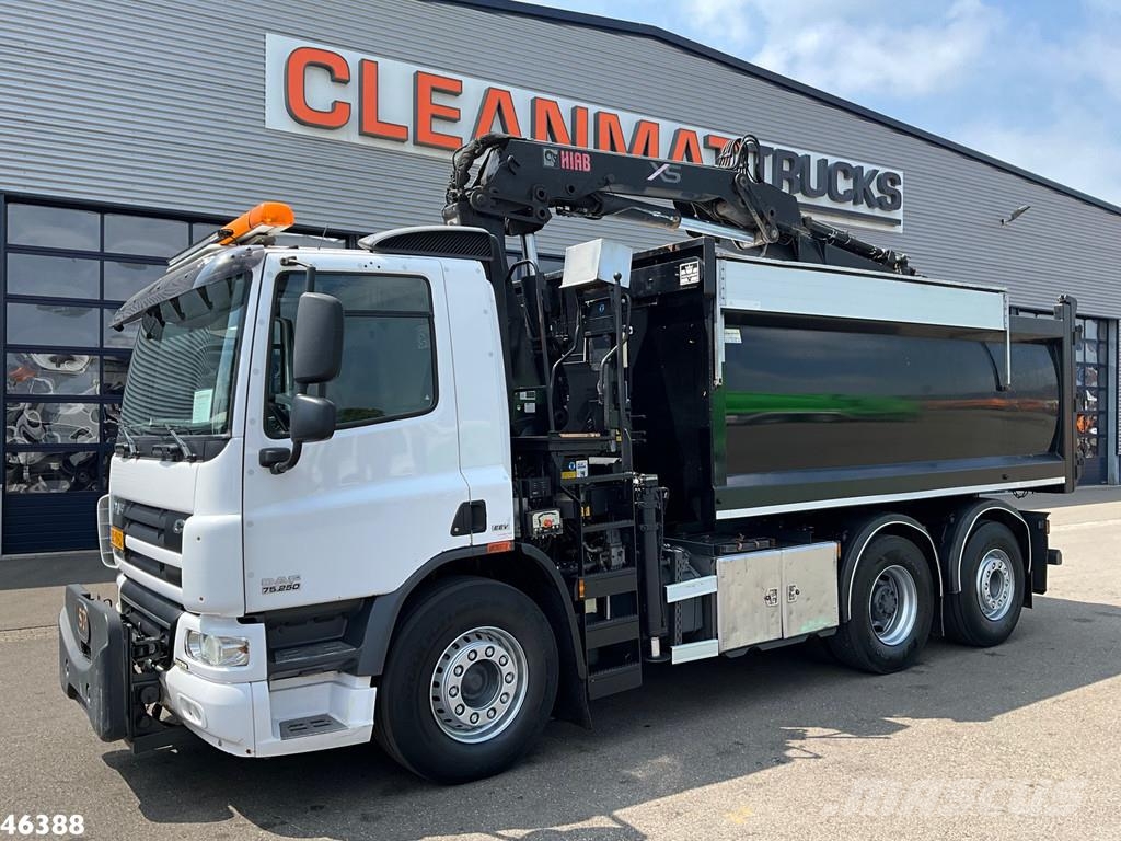 DAF FAN 75 CF 250 Hiab 14 Tonmeter laadkraan Camiones bañeras basculantes o volquetes