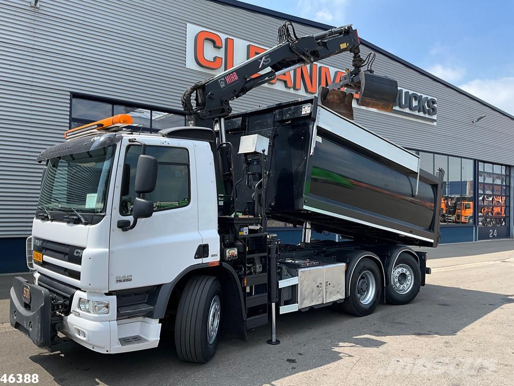 DAF FAN 75 CF 250 Hiab 14 Tonmeter laadkraan Camiones bañeras basculantes o volquetes