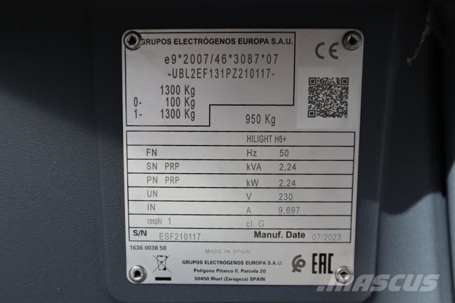Atlas Copco Hilight H6+ Valid inspection, Max Boom Height 8m, Torres de iluminación
