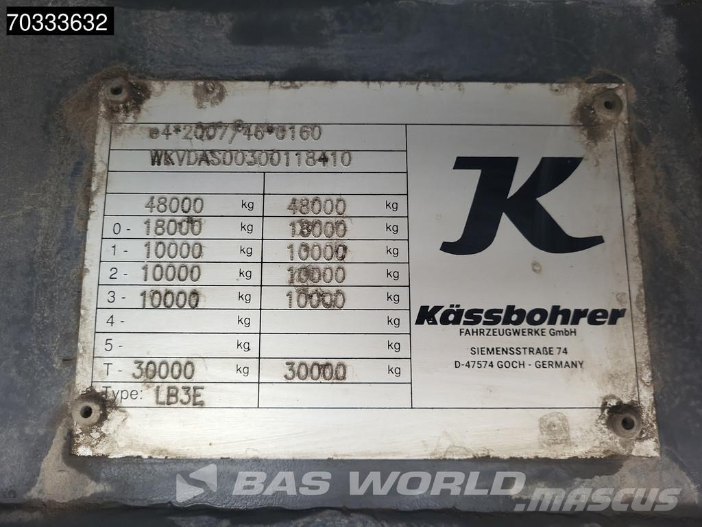 Kässbohrer LB3E MOT 05/27 Steering +Liftaxle Ramps Žemo iškrovimo puspriekabės
