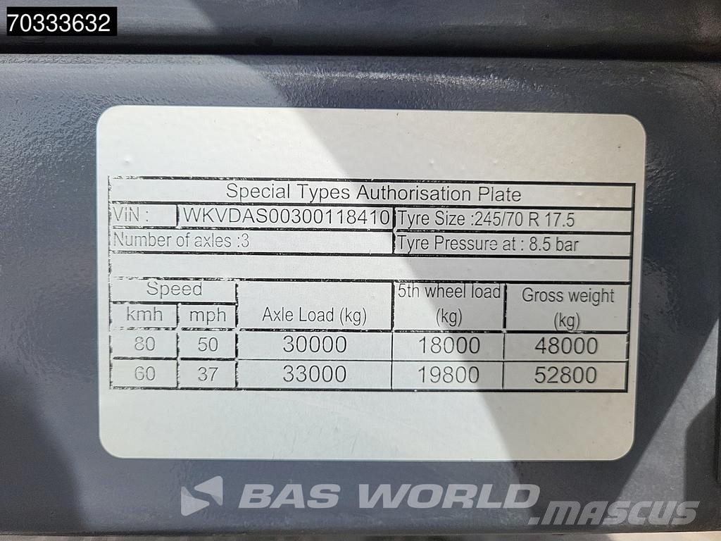 Kässbohrer LB3E MOT 05/27 Steering +Liftaxle Ramps Žemo iškrovimo puspriekabės