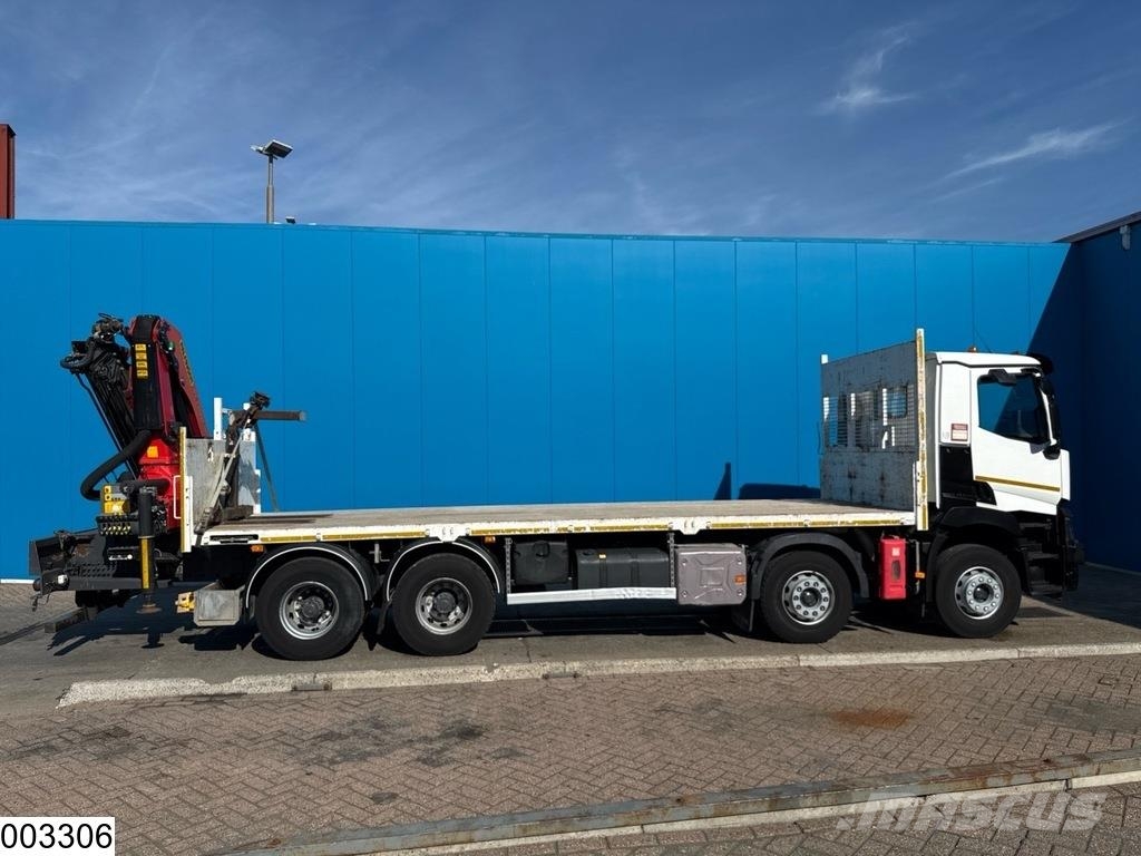 Renault C 430 8x4, EURO 6, Palfinger, Steel suspension Pritschenwagen/Pritschenwagen mit Seitenklappe
