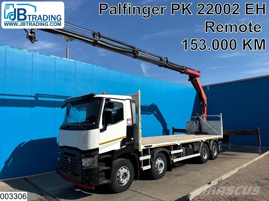 Renault C 430 8x4, EURO 6, Palfinger, Steel suspension Pritschenwagen/Pritschenwagen mit Seitenklappe