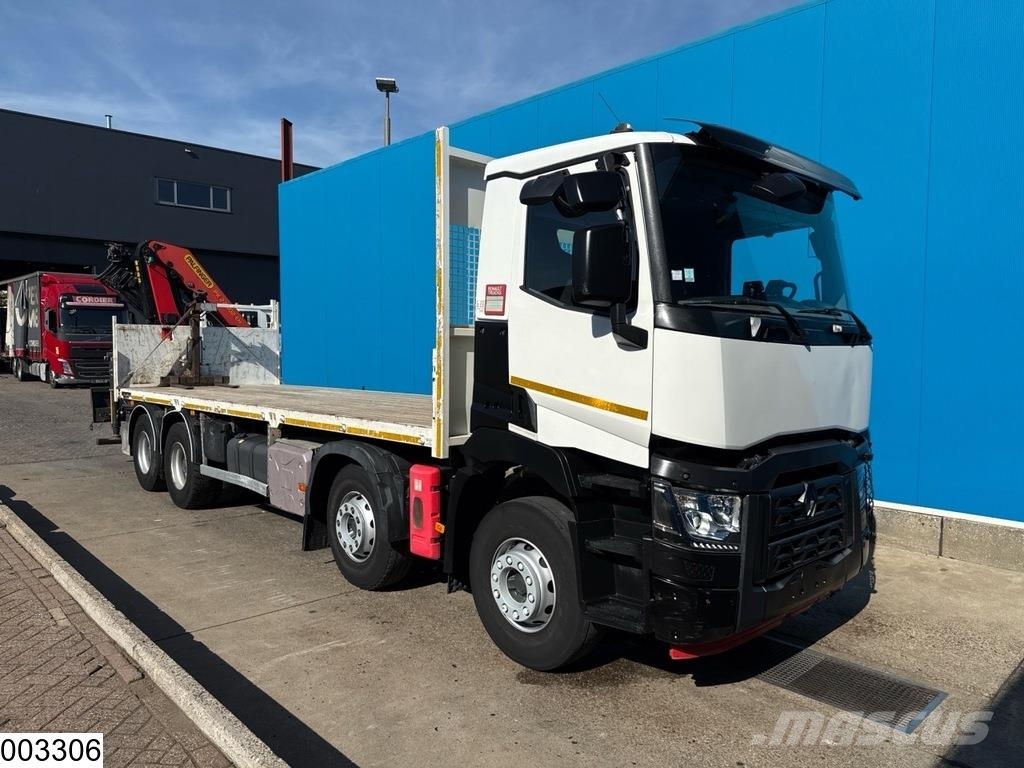 Renault C 430 8x4, EURO 6, Palfinger, Steel suspension Pritschenwagen/Pritschenwagen mit Seitenklappe