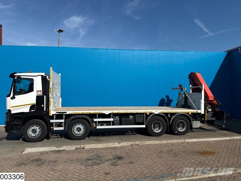 Renault C 430 8x4, EURO 6, Palfinger, Steel suspension Pritschenwagen/Pritschenwagen mit Seitenklappe
