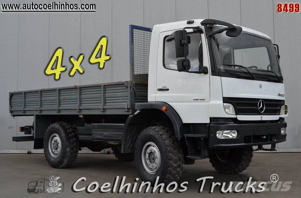 Mercedes-Benz 1018 Atego // 4x4 شاحنات مسطحة/مفصلية الجوانب