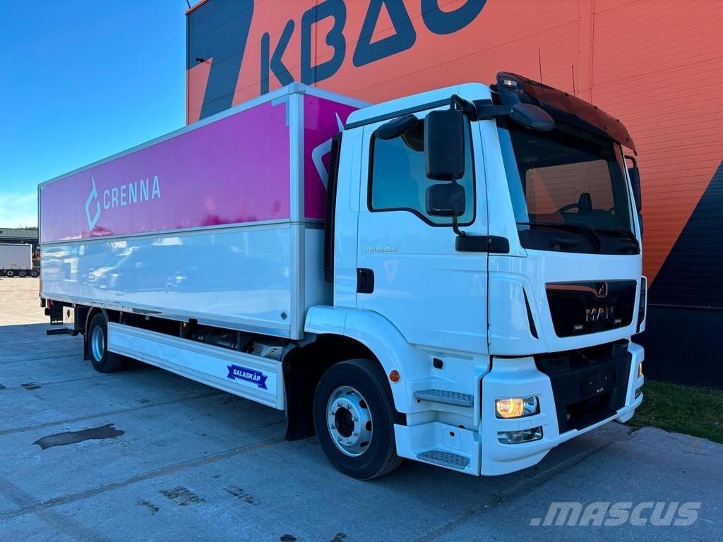 MAN TGM 12.250 4x2 BOX L=7499 mm / H=1851-2643 mm Camiones con caja de remolque