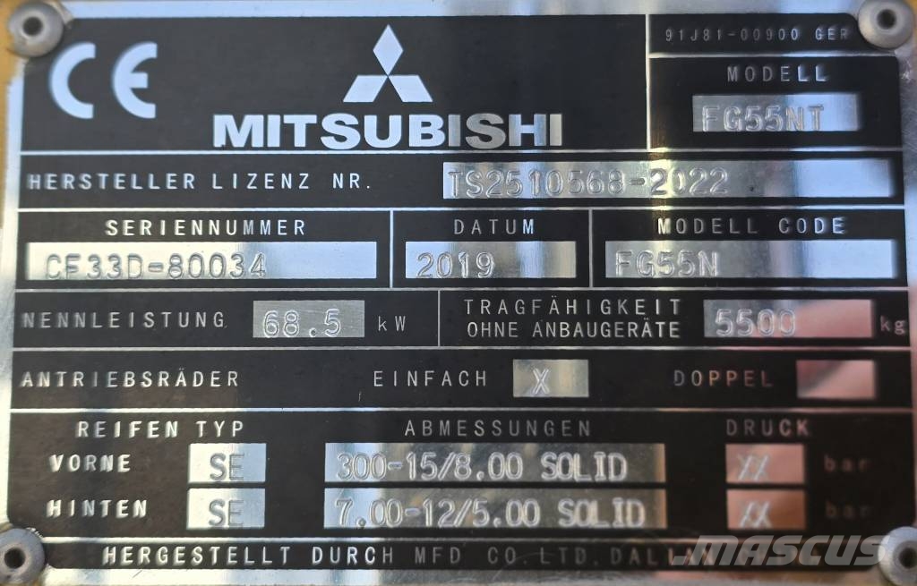 Mitsubishi FG 55 NT Plinski viljuškari