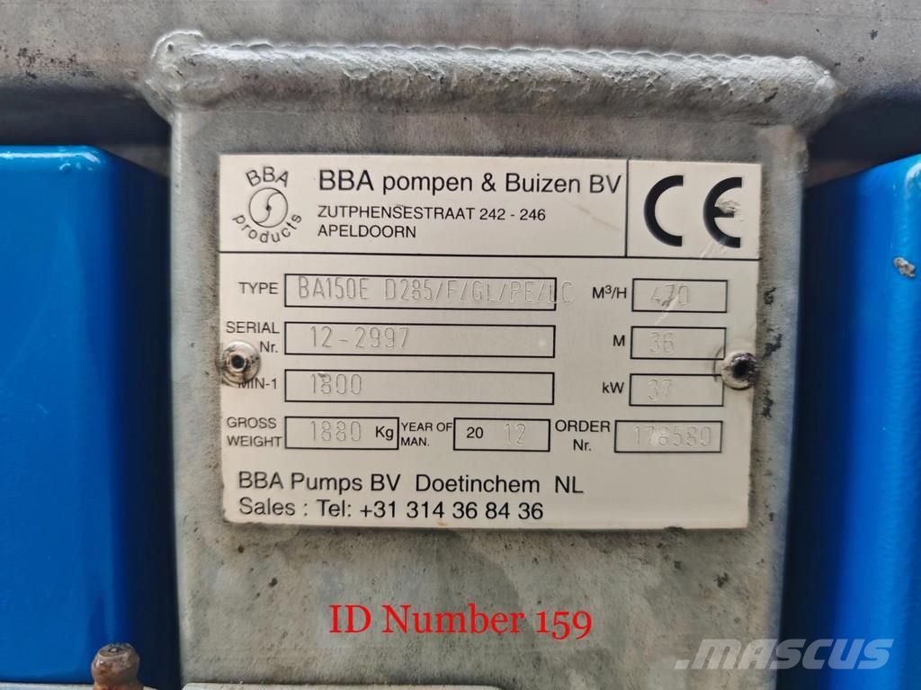 BBA Pumps BA 150 E مضخات المياه