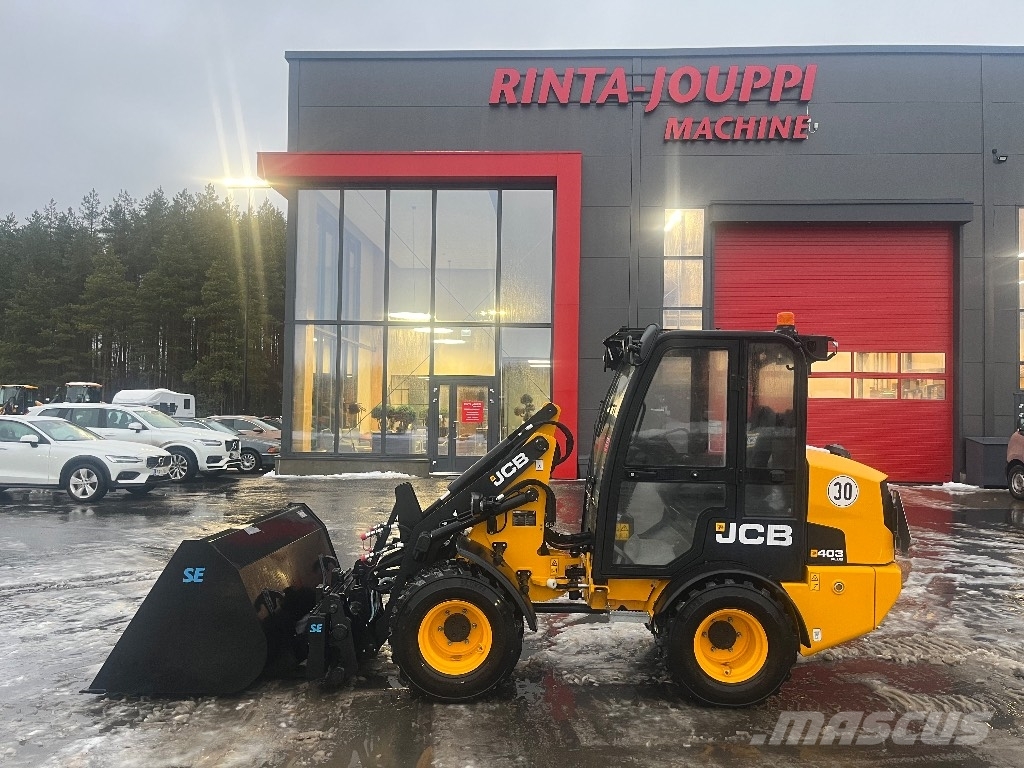 JCB 403 / Kauha, Piikit, 30km/h, Takuu 12kk Iekrāvēji uz riteņiem