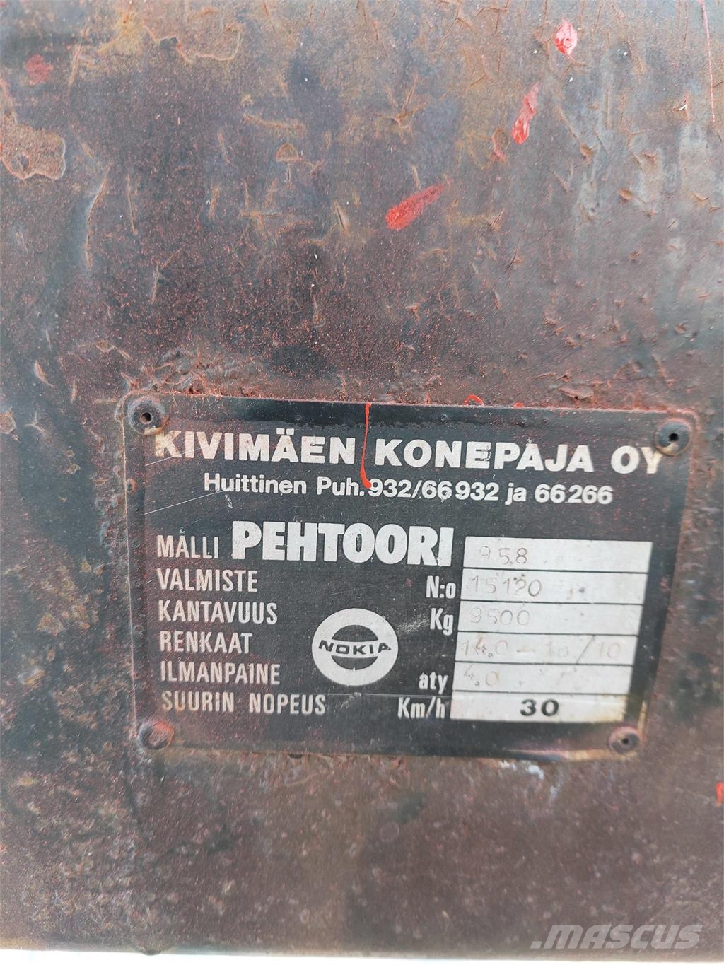 Kipa Kipa/Pehtoori 9500kg Telikärry Tipper trucks