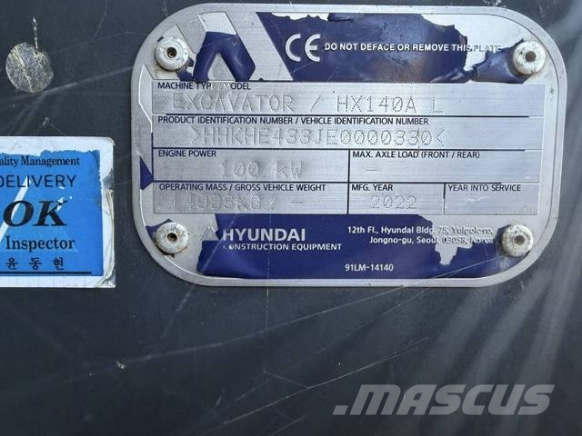 Hyundai HX 140 AL Гусеничні екскаватори