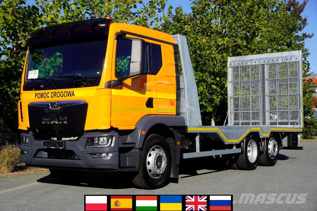 MAN TGM 26.320 6×2-4 tow truck / NEW Galvanized 9.2 m Platforminiai/Gerviniai sunkvežimiai