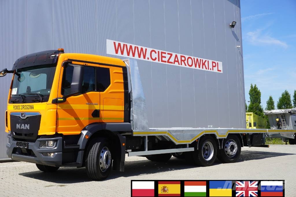 MAN TGM 26.320 6×2-4 tow truck / NEW Galvanized 9.2 m Düz Platformlu Oto Çekiciler/vinçli kamyonlar